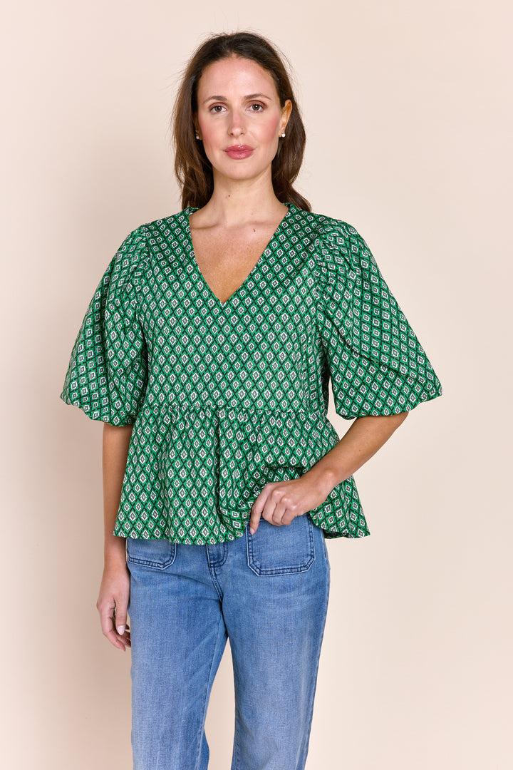 MILANA | Top | Blouse, Cotton, On Sale, PRINT, Tops | shop-sofia