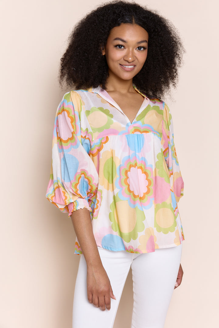 AMANDA | Tops | Blouse, PRINT, Satin and Silk Tops, Silk, SS23, Tops | shop-sofia