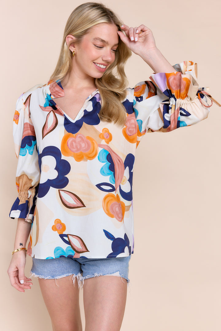 REMY | Tops | Blouse, Cotton, Cotton Tops, NEW ARRIVALS, PRINT, SS24, Tops | shop-sofia