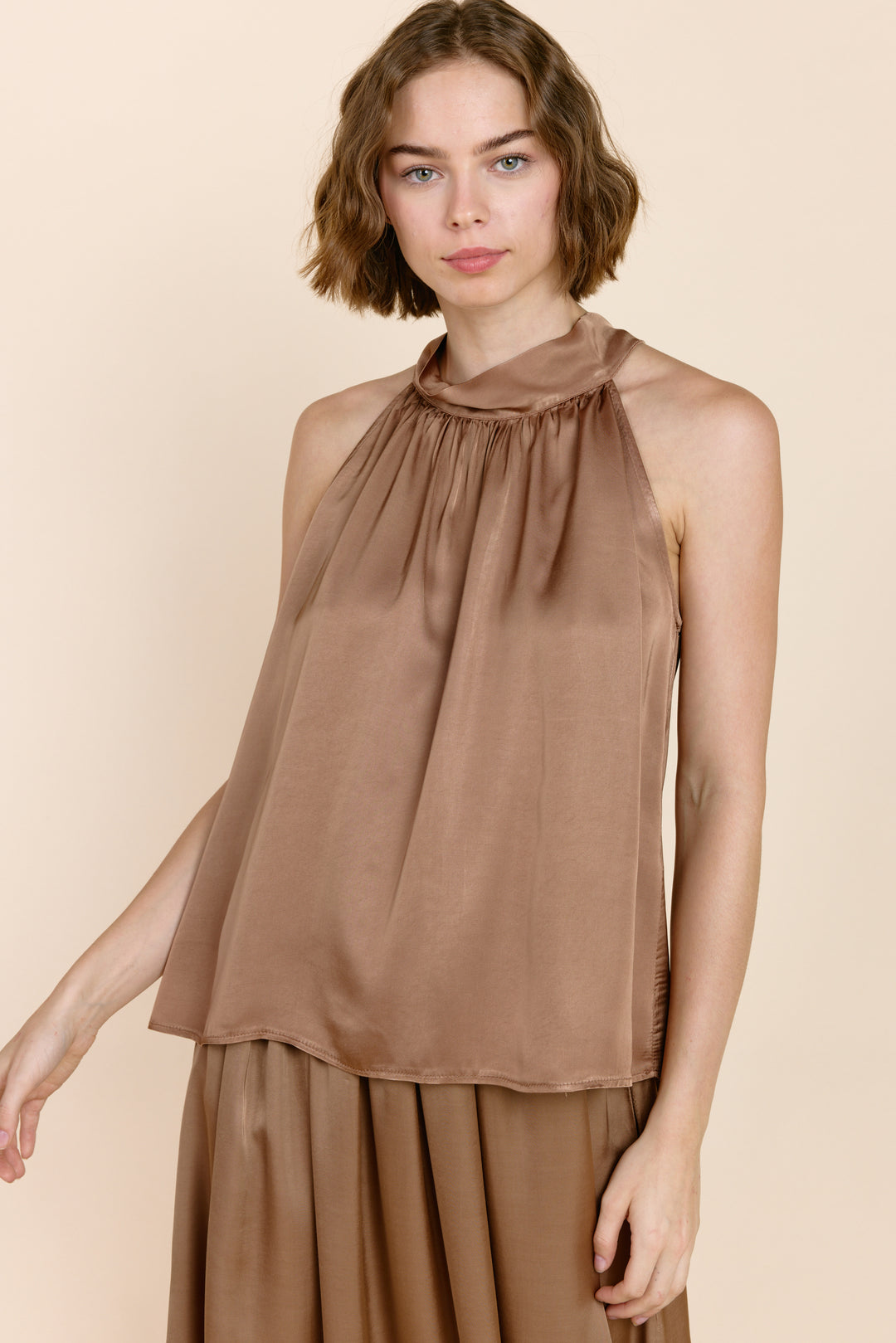 ALEXIS | Tops | NEW ARRIVALS, Satin, Satin and Silk Tops, SOLIDS, SS23, Tank Tops, Tanks, Tops | shop-sofia