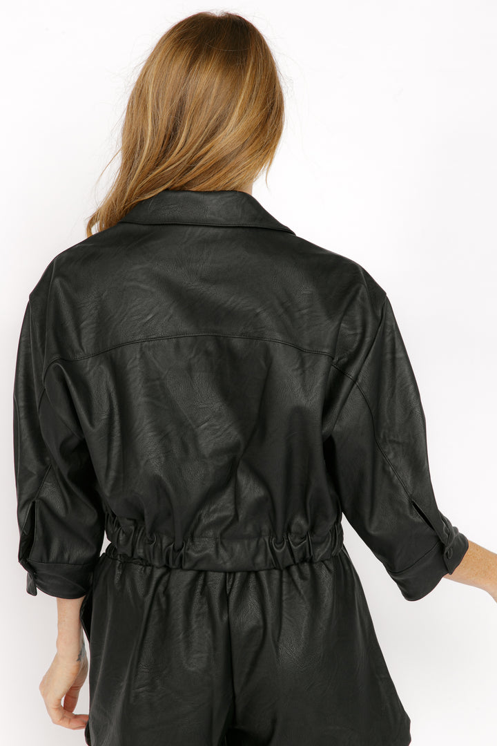 EMERI FAUX LEATHER JACKET