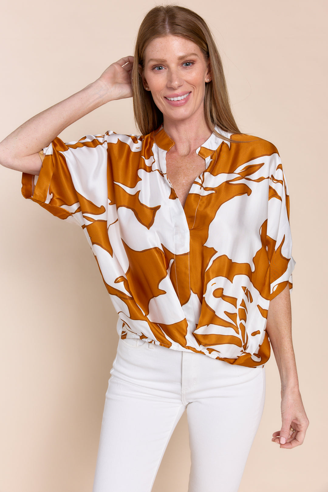 JANE | Tops | Blouse, PRINT, Satin, Satin and Silk Tops, SUMMER2024 | shop-sofia