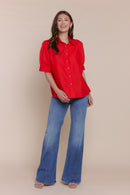 KYRA | Tops | Button Downs, Cotton, FALL2024, NEW ARRIVALS, SOLIDS, Tops | shop-sofia