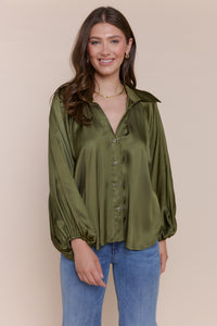 MONTREAL | Tops | Blouse, FALL2024, Satin, Satin and Silk Tops, SOLIDS, Tops | shop-sofia