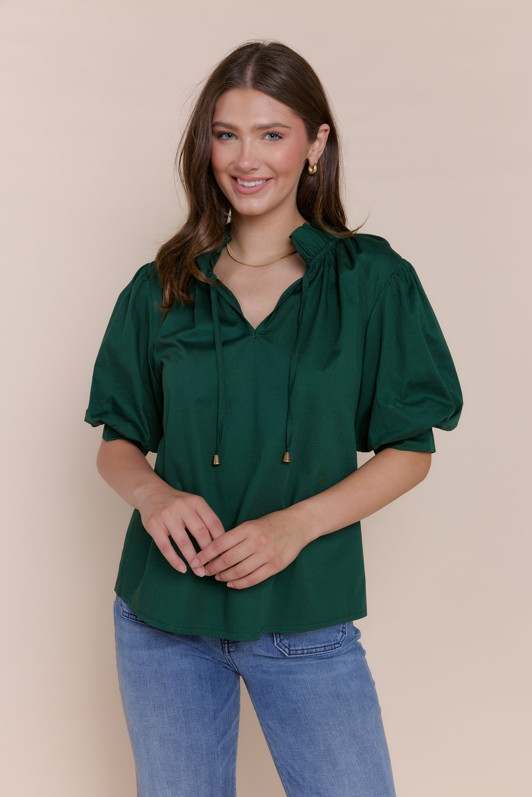 ELAINE | Top | Cotton Tops, FALL2024, NEW ARRIVALS, Shortsleeve Tops, SOLIDS, Tops | shop-sofia