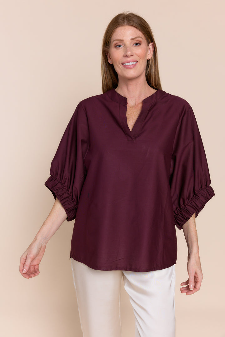 ESME | Tops | 3/4 Sleeve, Cotton, FALL2024, gamegirl, NEW ARRIVALS, SOLIDS, Tops | shop-sofia