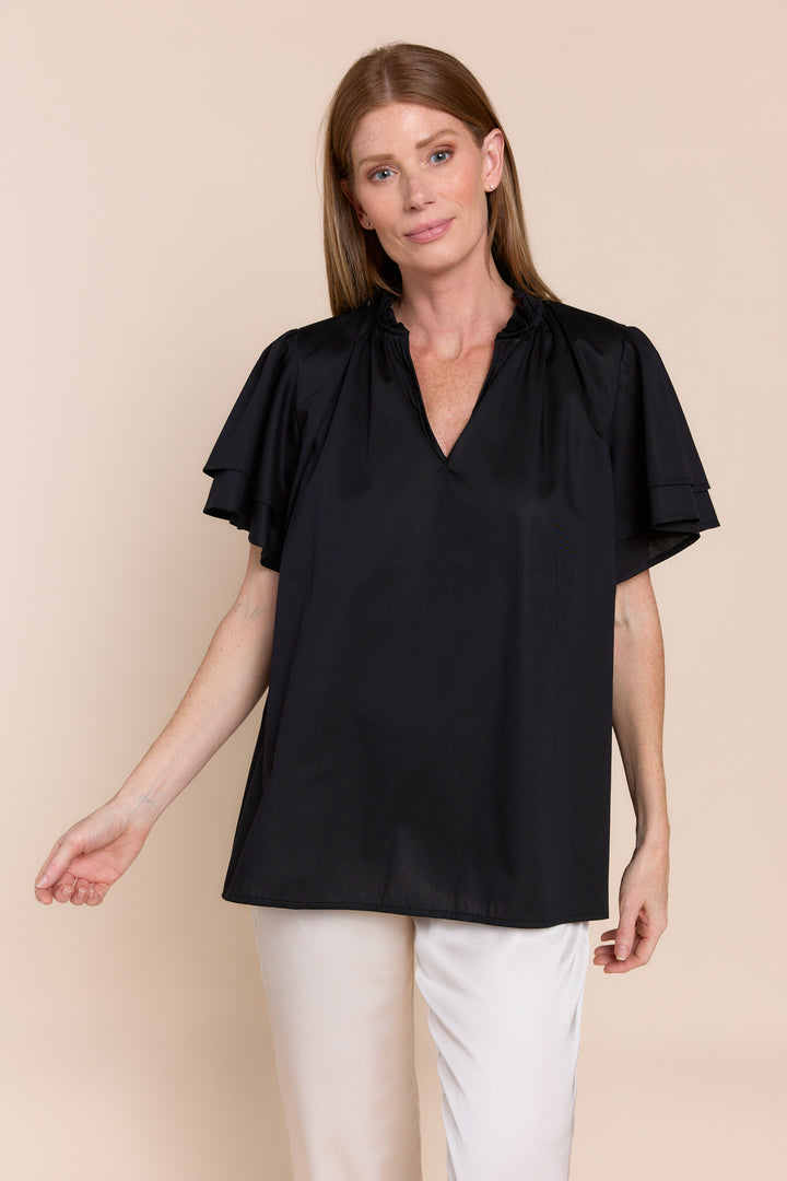 EUNICE | Top | Cotton, FALL2024, Short Sleeve, SOLIDS, Tops | shop-sofia