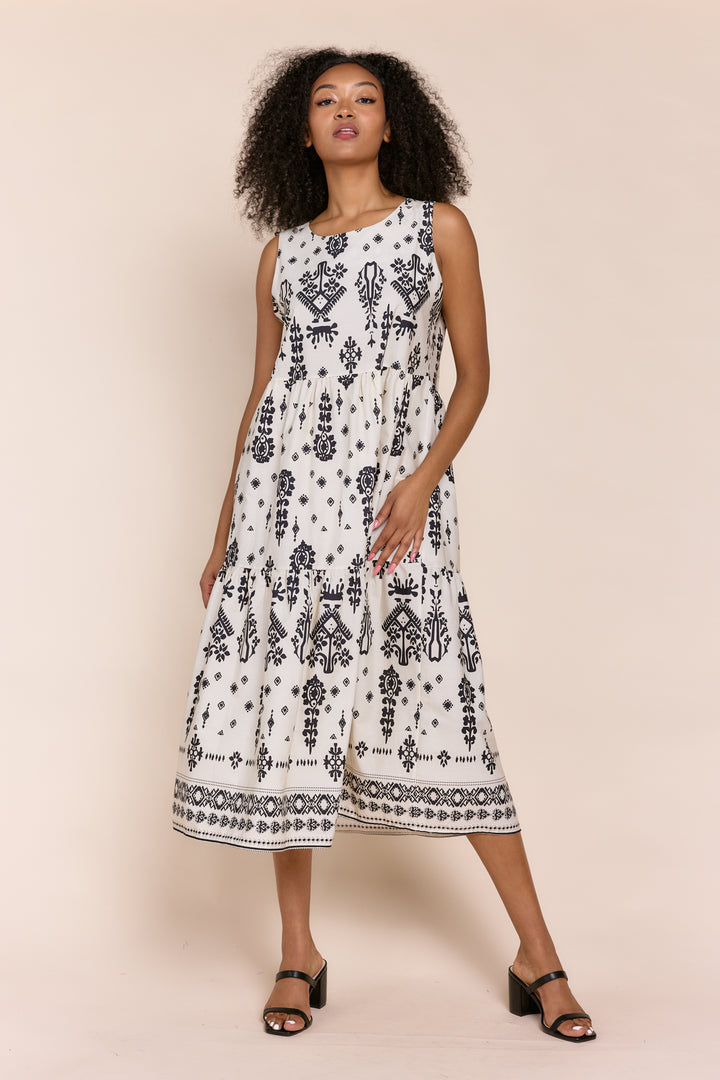 HASAR | Dresses | Cotton, Dresses, Midi Dresses, NEW ARRIVALS, PRINT, sleeveless, SPRING2025 | shop-sofia