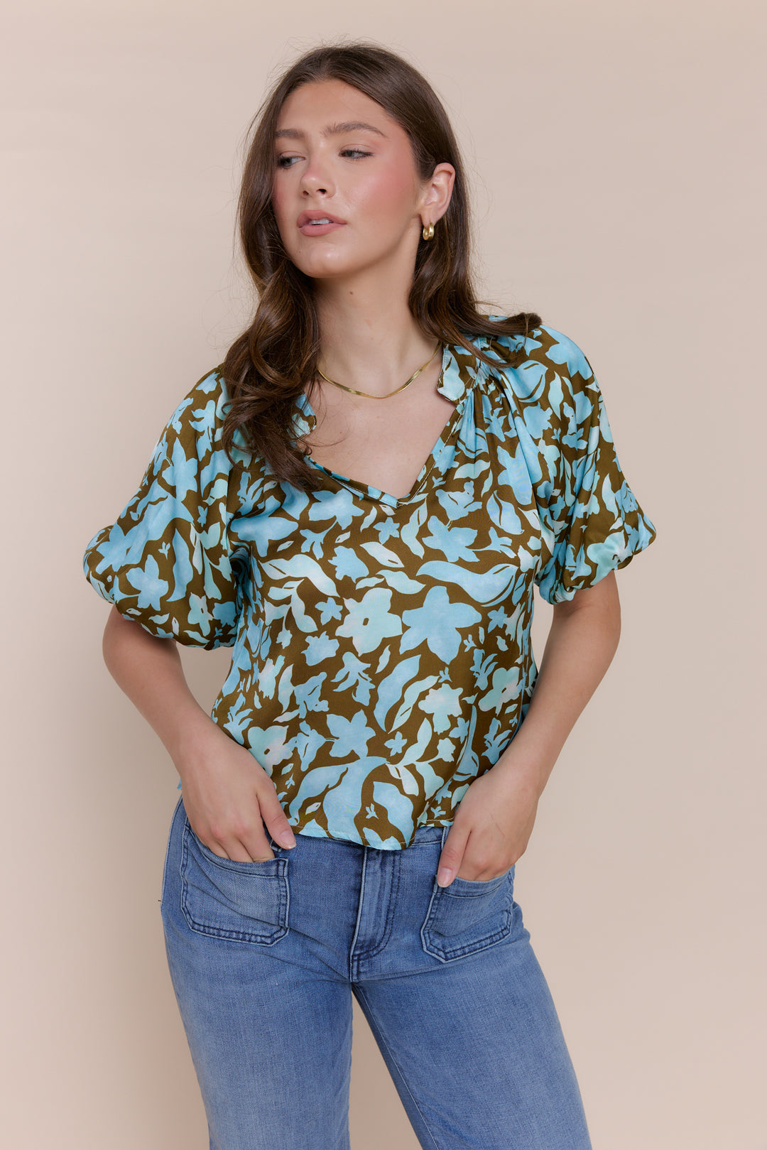 DIANE | Tops | NEW ARRIVALS, PRINT, Satin, Short Sleeve, SPRING2025, Tops | shop-sofia