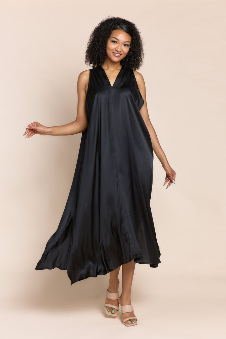 BELINDA | Dresses | Dresses, FALL2024, Maxi Dress, Maxi Dresses, NEW ARRIVALS, Satin, Satin and Silk Tops, Satin Dress, SOLIDS | shop-sofia