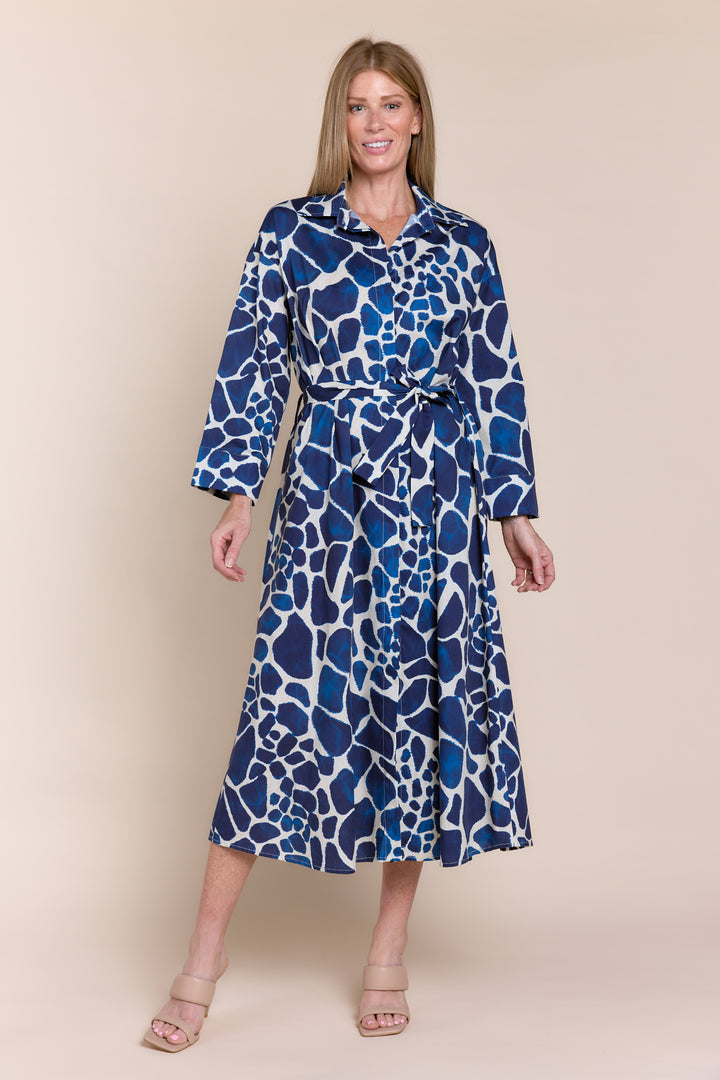 DELFINA | Dresses | Cotton, Dresses, FALL2024, Long Sleeve, Midi Dresses, PRINT | shop-sofia