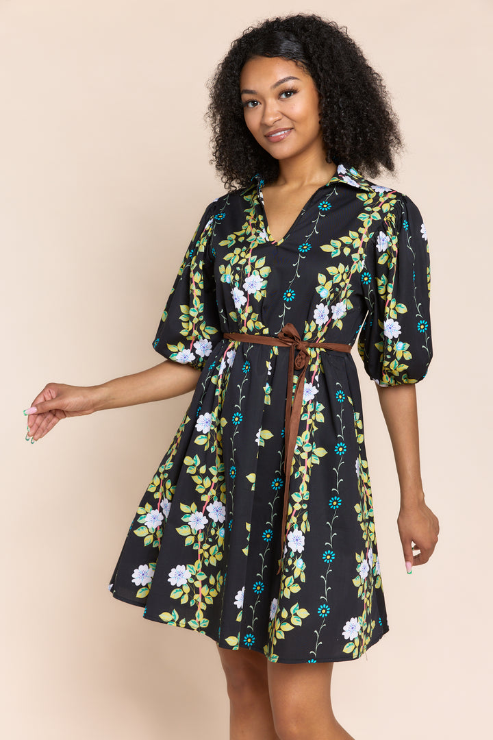 FLEUR | Dresses | Cotton, Dresses, FALL2024, PRINT, Short Dresses, Short Sleeve | shop-sofia