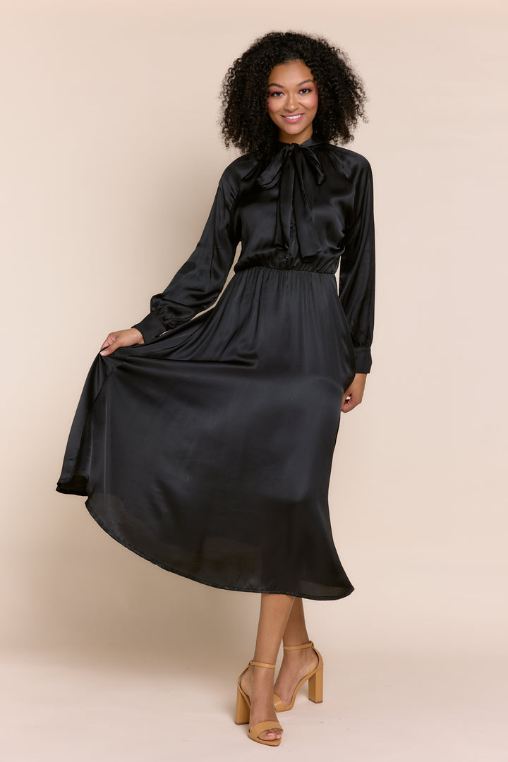 GLORIA | Dresses | Dresses, FALL2024, Long Sleeve, Maxi Dresses, Satin, SOLIDS | shop-sofia