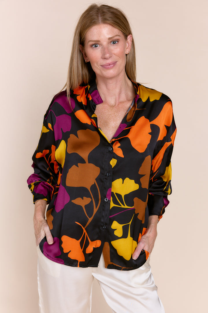 ELENA | Tops | FALL2024, Long Sleeve, PRINT, Satin, Tops | shop-sofia