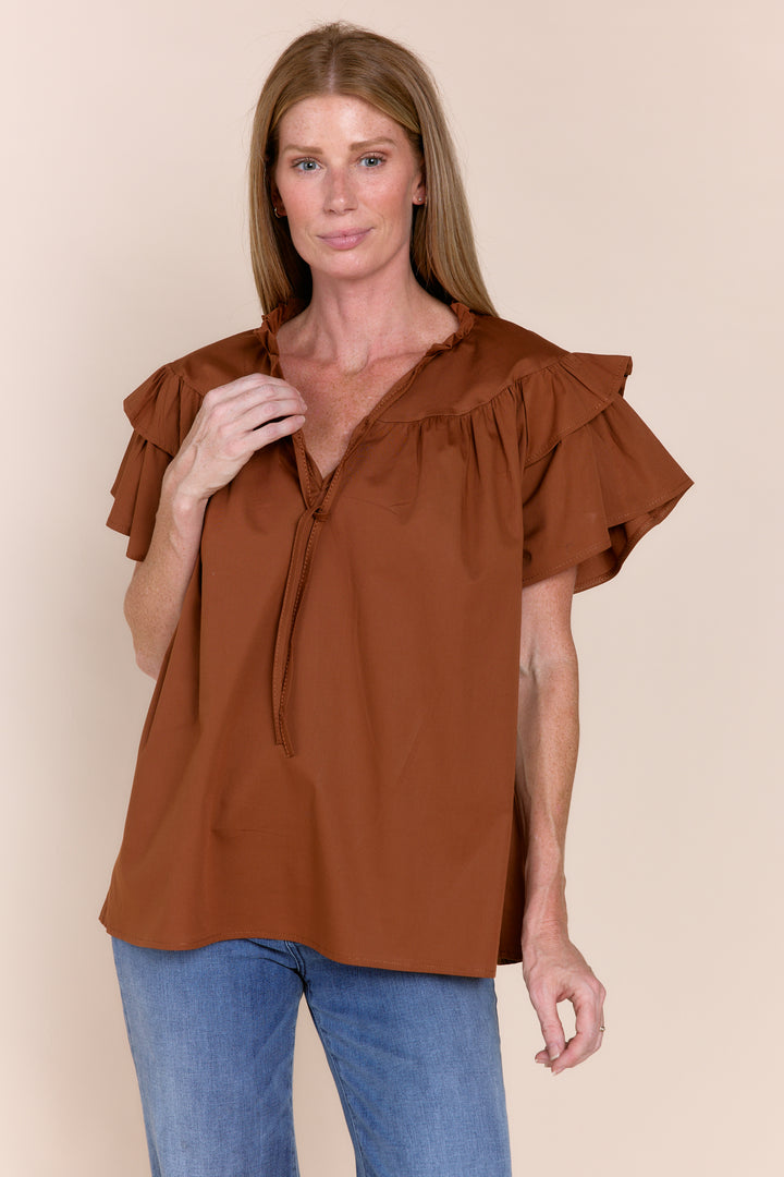 SIENNA | Tops | Cotton, FALL2024, Short Sleeve, SOLIDS, Tops | shop-sofia