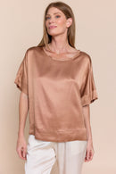 TAMAR | Tops | Blouse, NEW ARRIVALS, Satin, Satin and Silk Tops, SOLIDS, SS24, Tops | shop-sofia