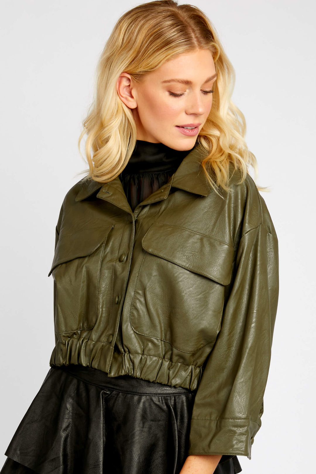 EMERI FAUX LEATHER JACKET