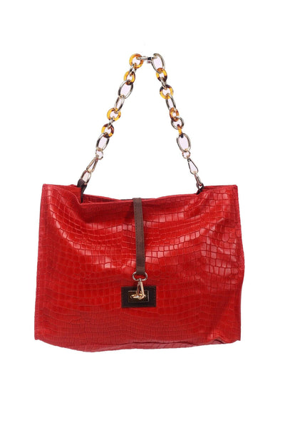 Sofia Crossbody Chain Purse | Sassy Cognac Chain Strap Shoulder Bag